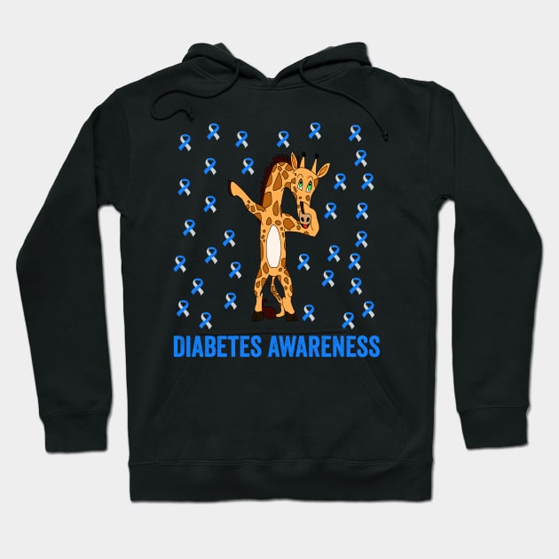 diabetes awareness - blue ribbon awareness - type 1 diabetes awareness Hoodie by Merchpasha1